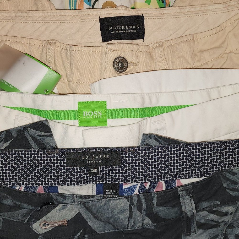 A bundle of 6 men's Summer shorts size 34 fit.